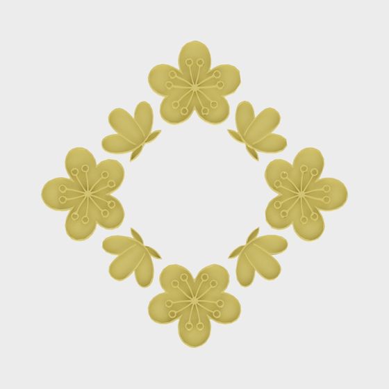 Spring Blossom Low-Poly 3D Model