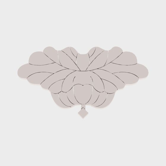 Elegant Fan Art Light 3D model