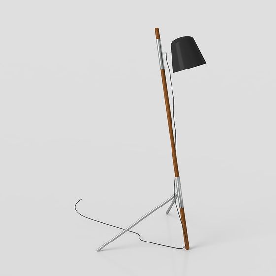 Elegant Minimalist Floor Lamp 3D model for Interiors