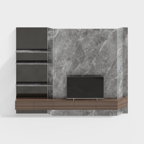 Elegant 3D Model TV Cabinet for Modern Interiors