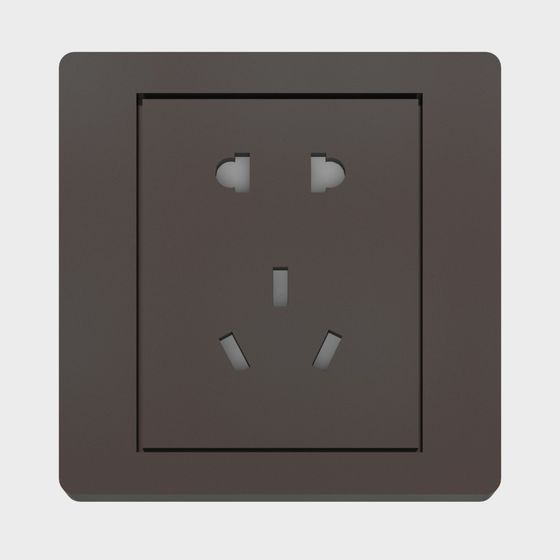 Stylish Low-Poly 3D Socket Model for Modern Designs