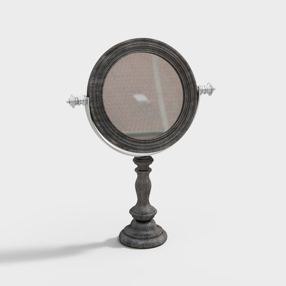 Vintage Table Mirror 3D model