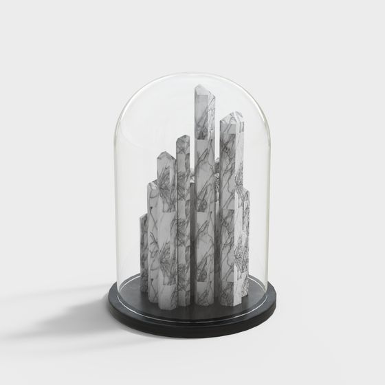 Elegant Crystal Realm 3D model for Designers