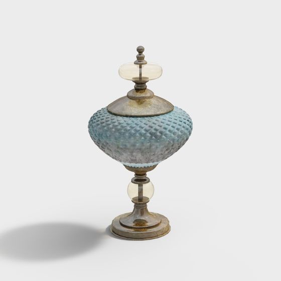 Elegant Vintage Decorative Bottle 3D model