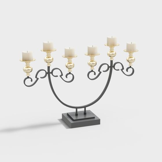 Elegant Candle Stand 3D model for Designers
