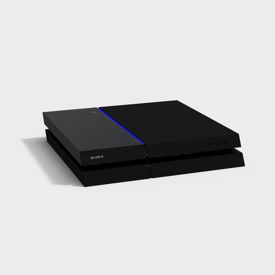 Stylish PS4 Game Console 3D Model