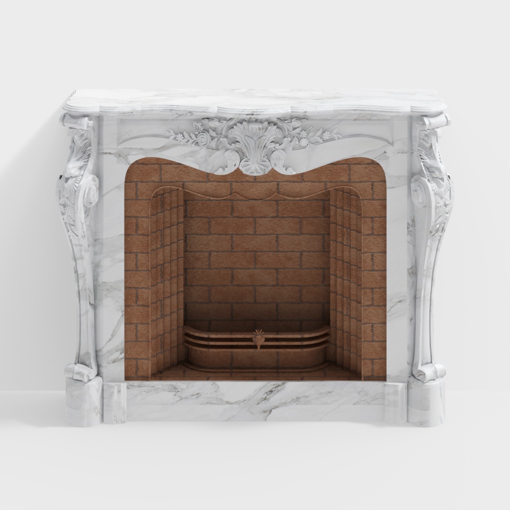 เตาผิงที่เรียบง่ายแบบยุโรป