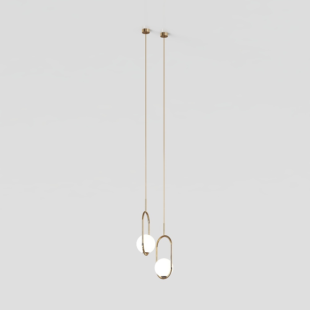 Modern simple metal chandelier