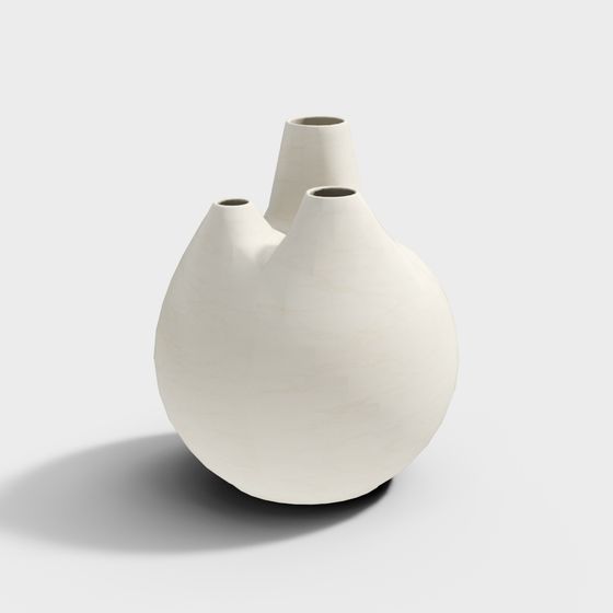Streamlined Dual-Opening Vase 3D model