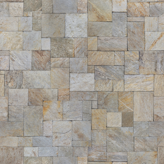 Cultural Stone Wall Tile 3D Model in Gray