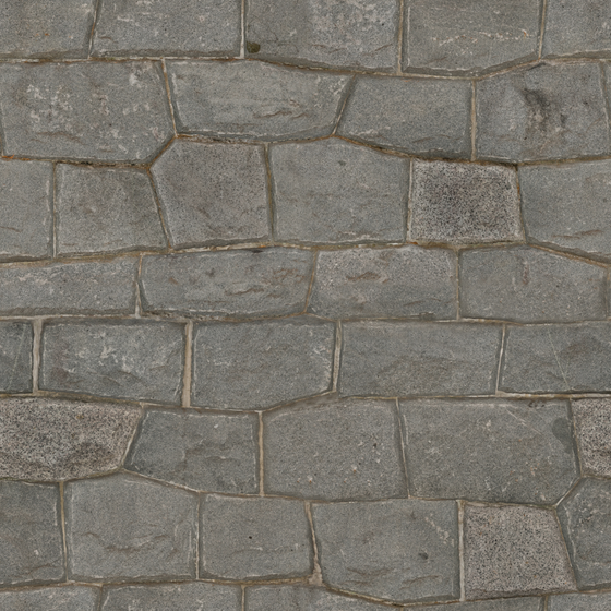 Gray Cultural Stone Wall Tile 3D Model