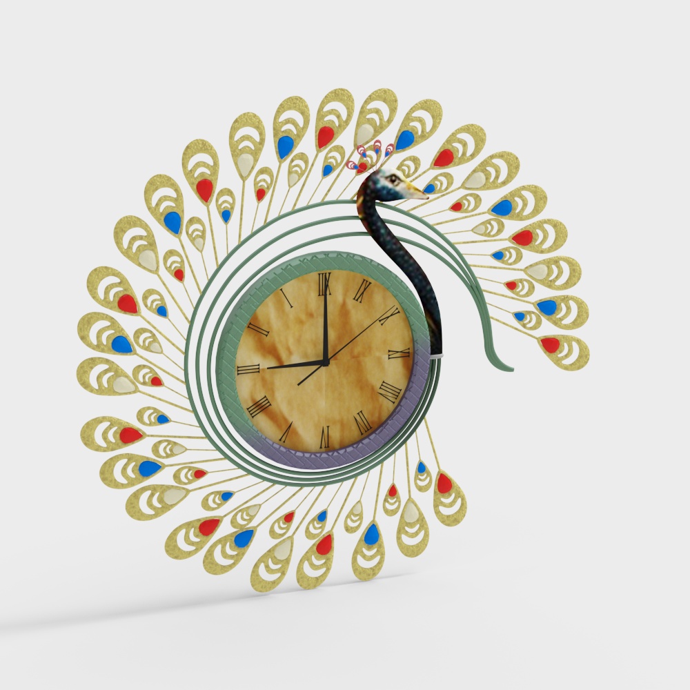 retro wrought iron clock