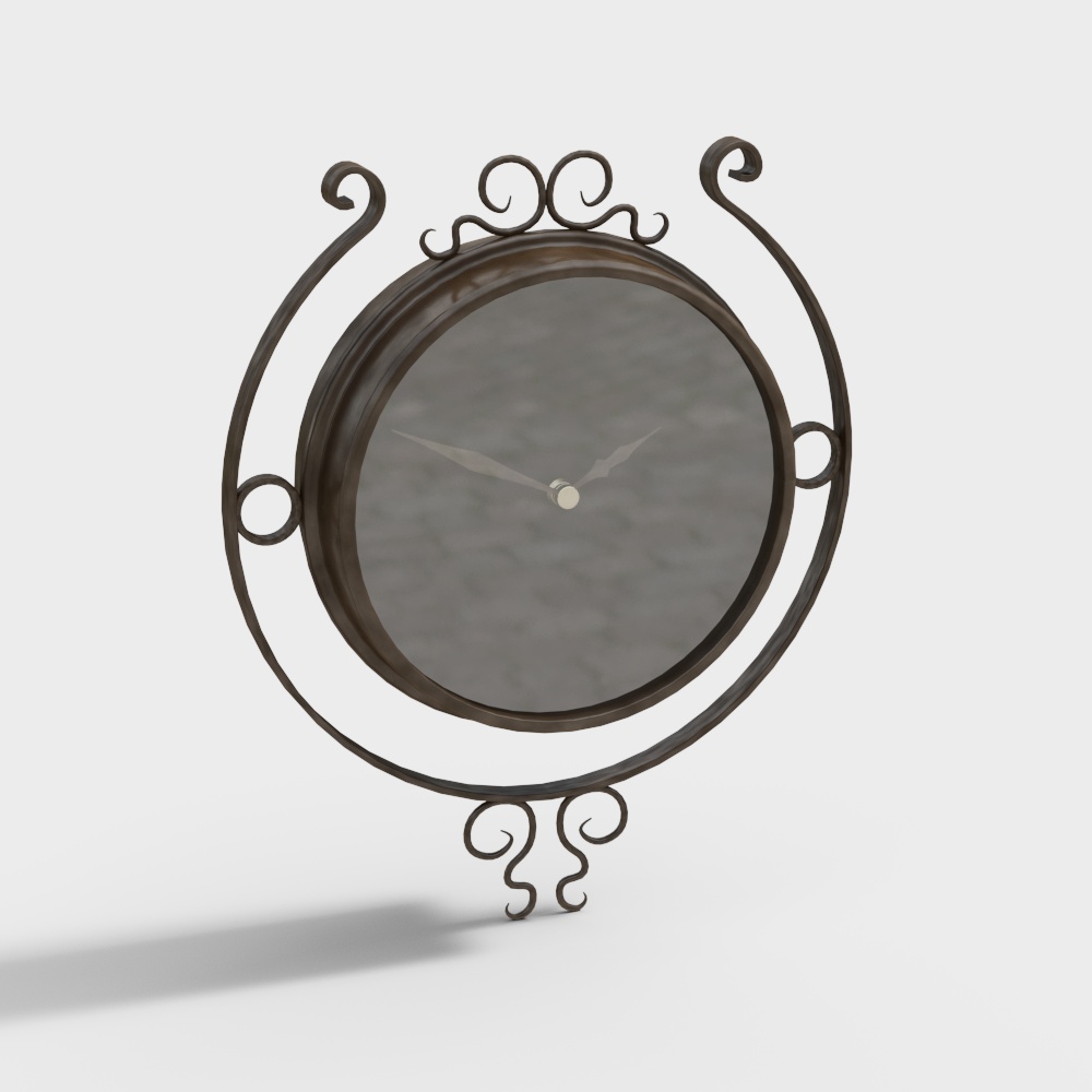 retro wrought iron clock