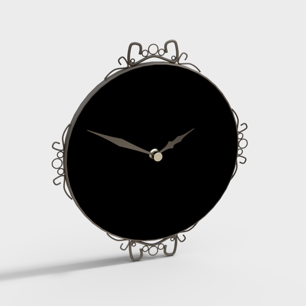 retro wrought iron clock