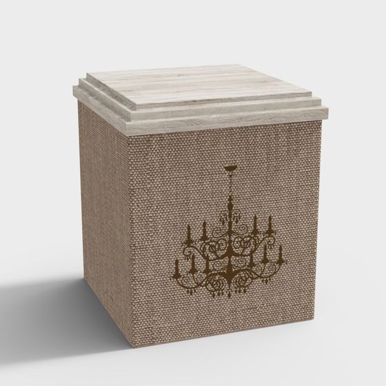Vintage Chandelier Side Table 3D model for Modern Interiors