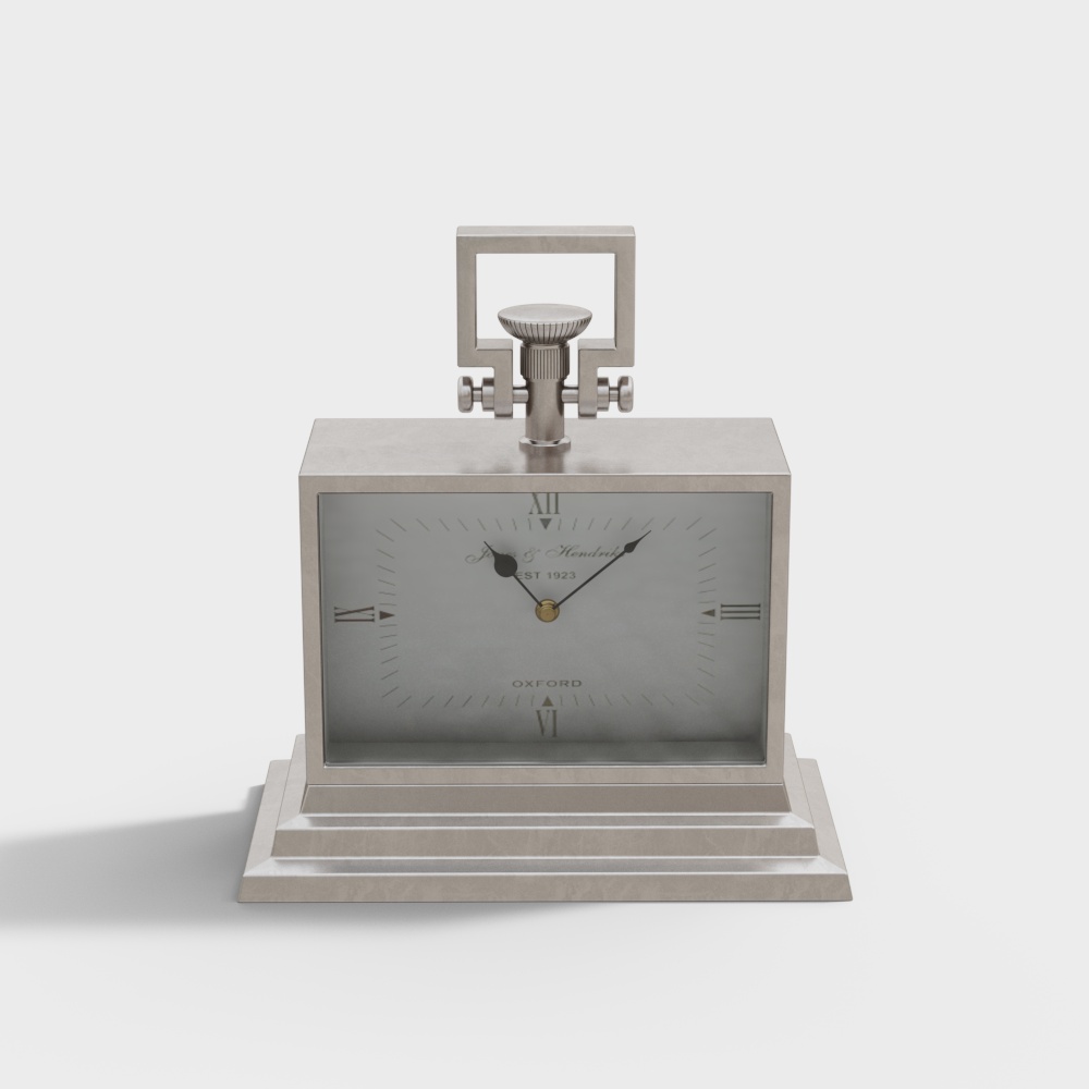 Light luxury metal clock