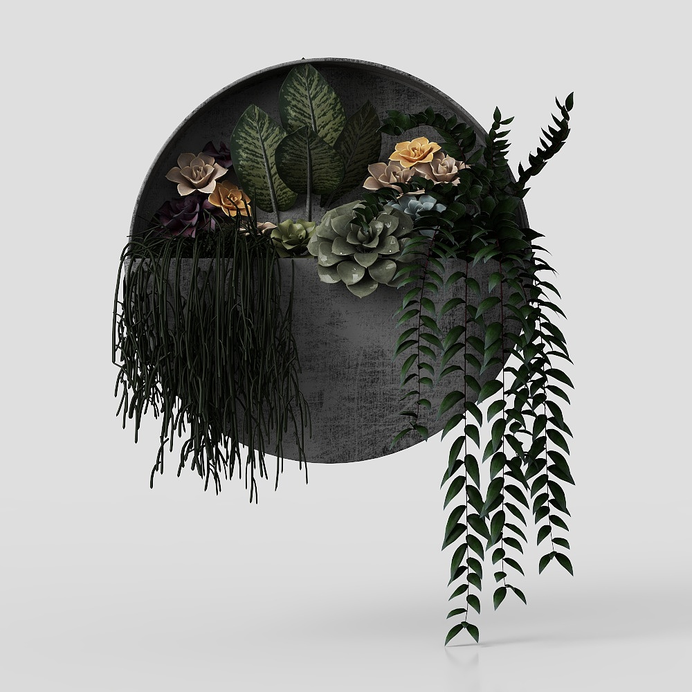 cây hoa trang trí tường