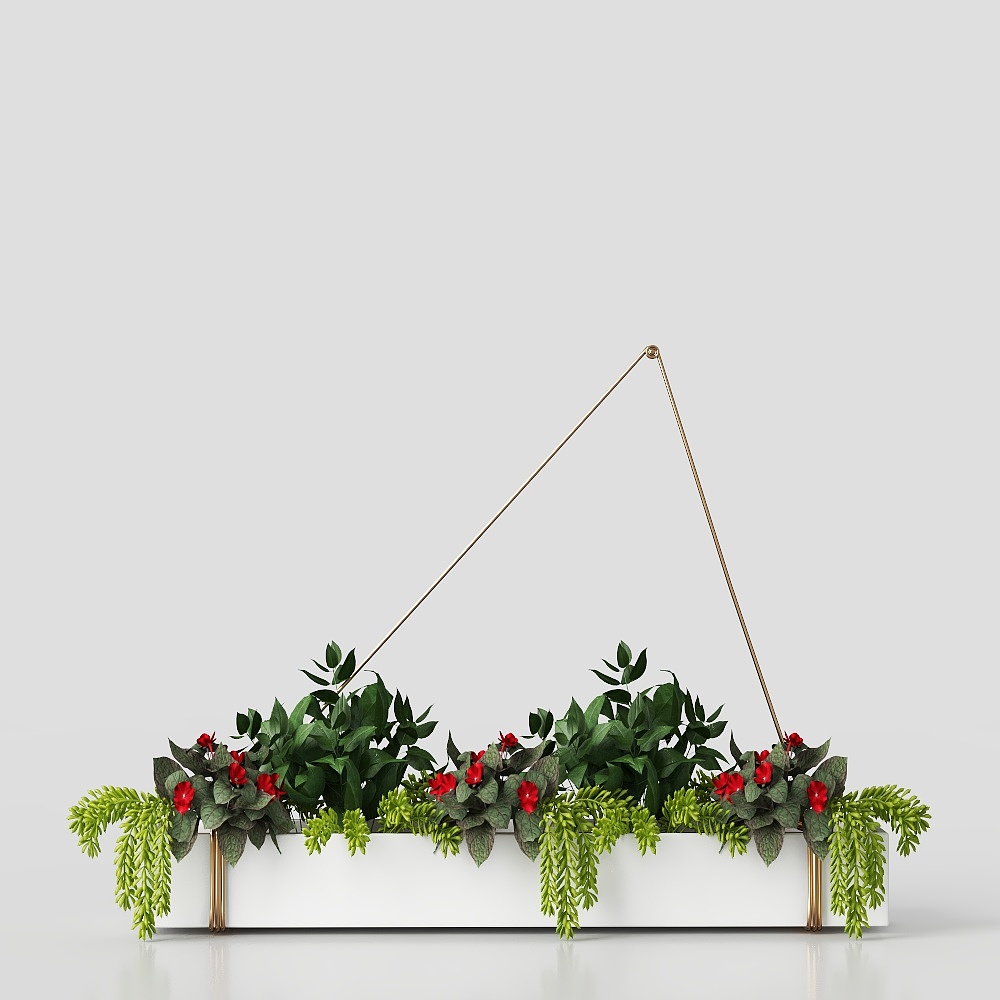Hanging Garden 3D Model – Low-Poly Nature Decor
