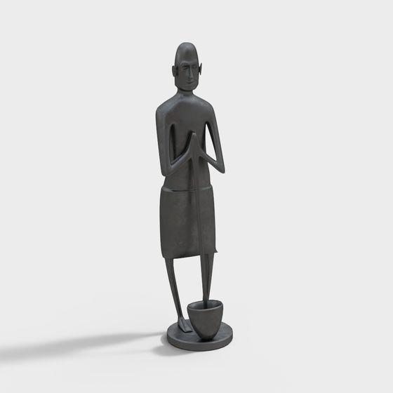 Low-Poly Farmer 3D model with Realistic Detail