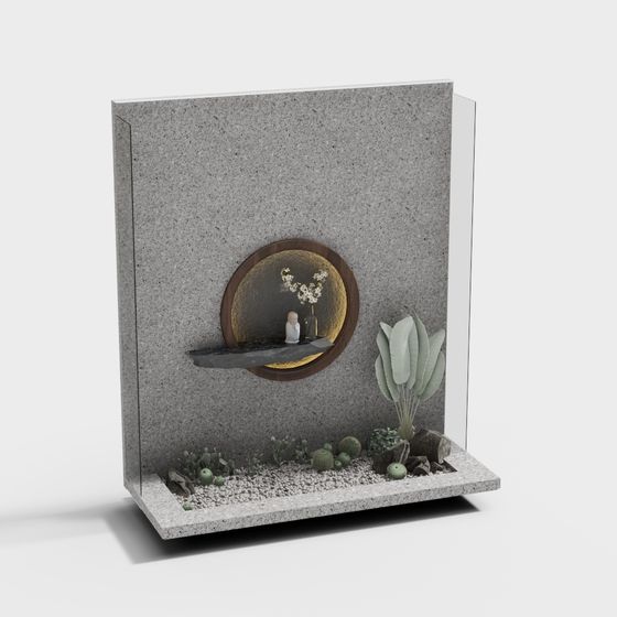 Elegant Low-Polygon Nature-Themed 3D Model for Creative Projects