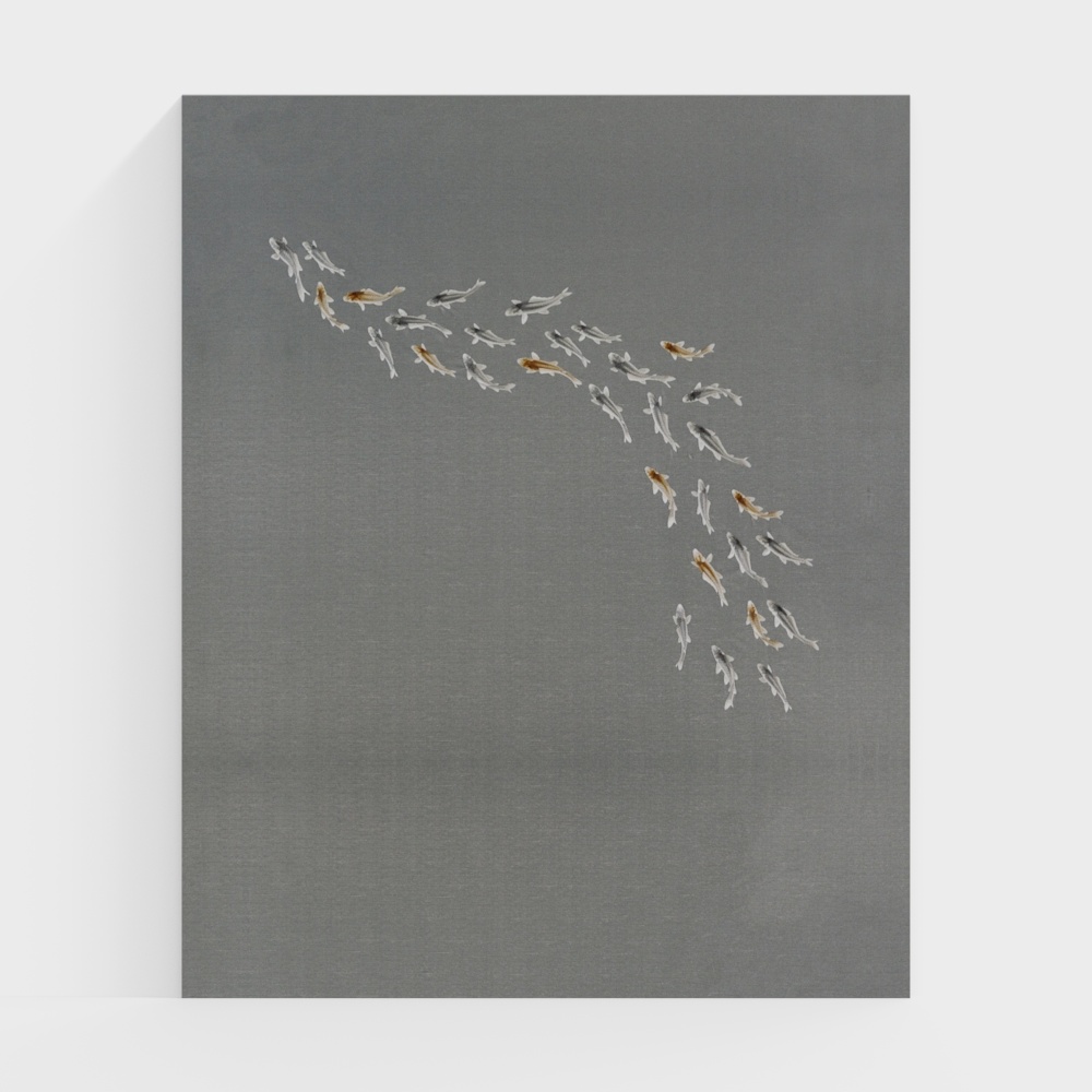 Nolan Mural - High-End Embroidered Koi Fish