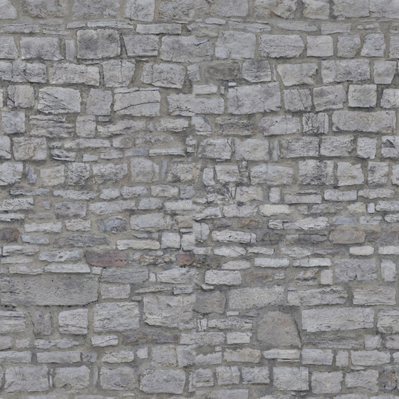 Stylish Gray Cultural Stone Wall Tile 3D Model
