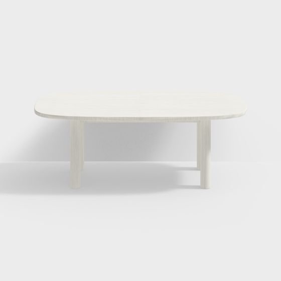 Stylish Oval Dining Table 3D model for Modern Interiors