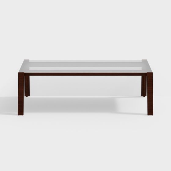 Modern Glass Dining Table 3D model