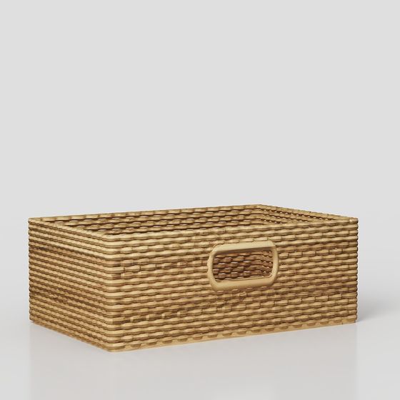 Rectangular Woven Basket 3D Model for Creative Use
