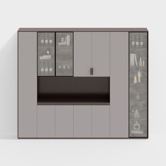Stylish Urban Wine Cabinet 3D model for Modern Interiors