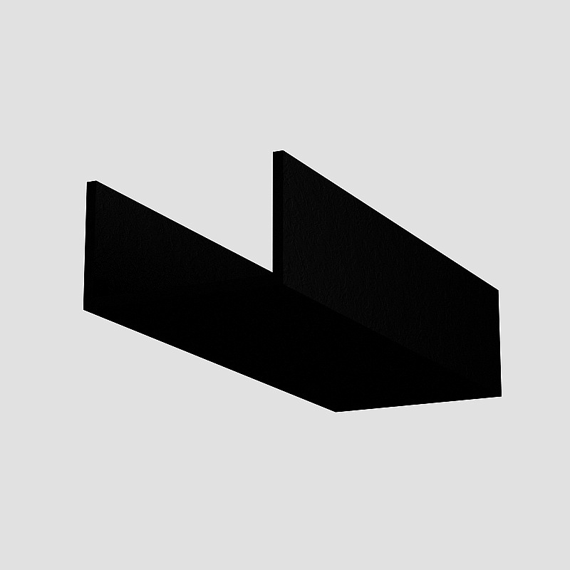 Decorative Molding 3D Model in Black