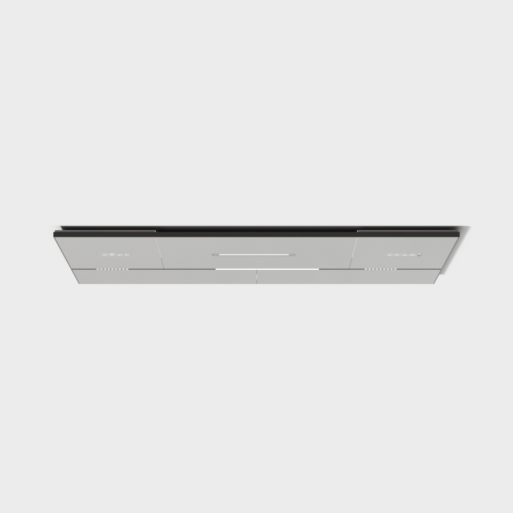 Minimalist Kitchen Range Hood 3D Model – Sleek Gray Design