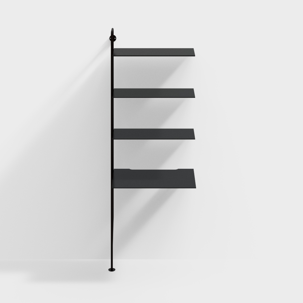 Modern Minimalist Hanging Bookshelf 3D model