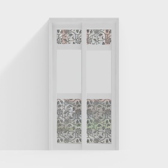 Floral Elegance Door 3D model