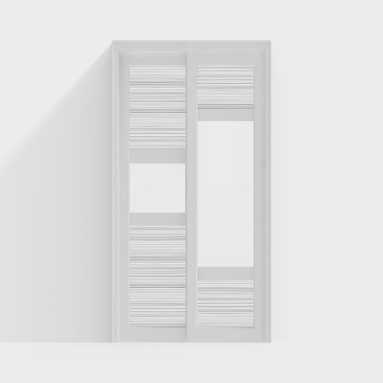 Glass Pane Double Door 3D model