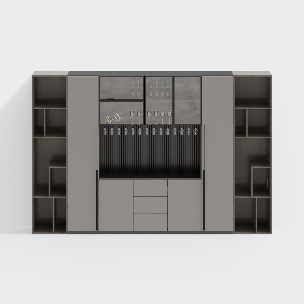 Modern light luxury wine cabinet