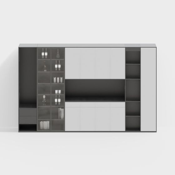 Urban Bookshelf 3D model for Modern Interiors