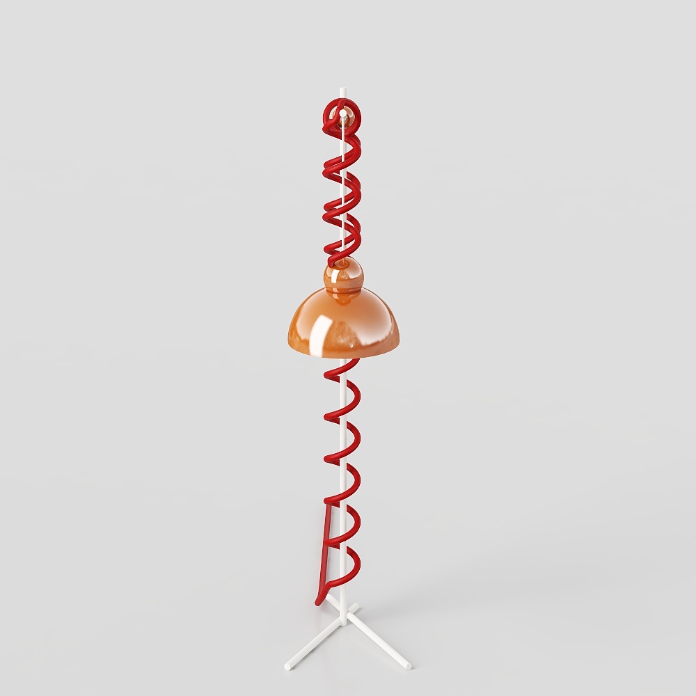 Artistic Spiral Light Fixture 3D Model – Modern Spiral Design