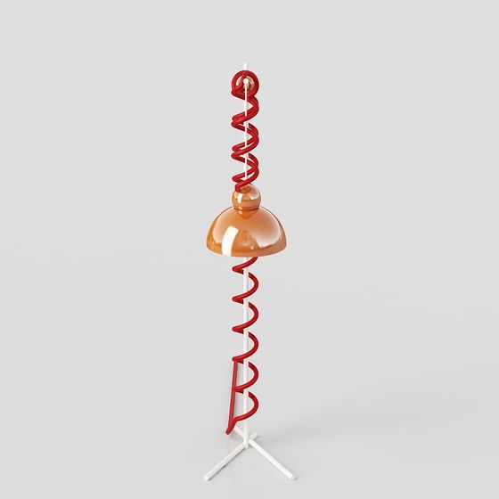 Artistic Spiral Light Fixture 3D model