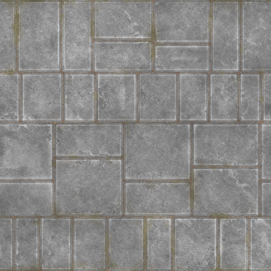 Floor Tile 3D Model in Gray