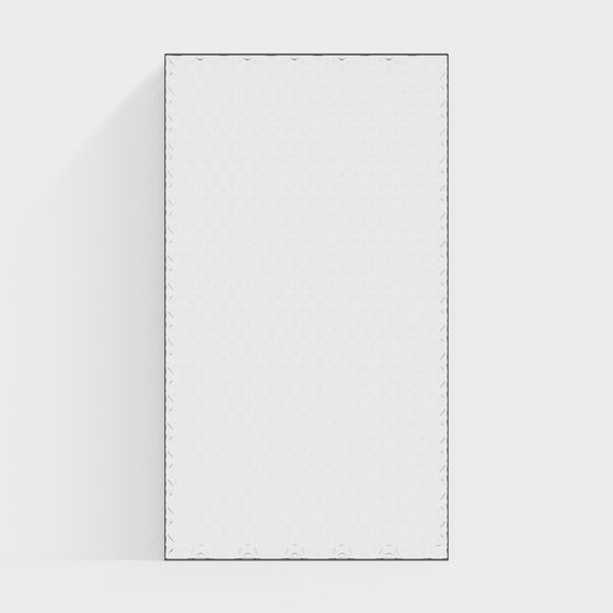 Modern White Glass Partition 3D Model