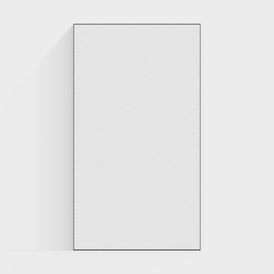 Modern Glass Partition 3D Model in White