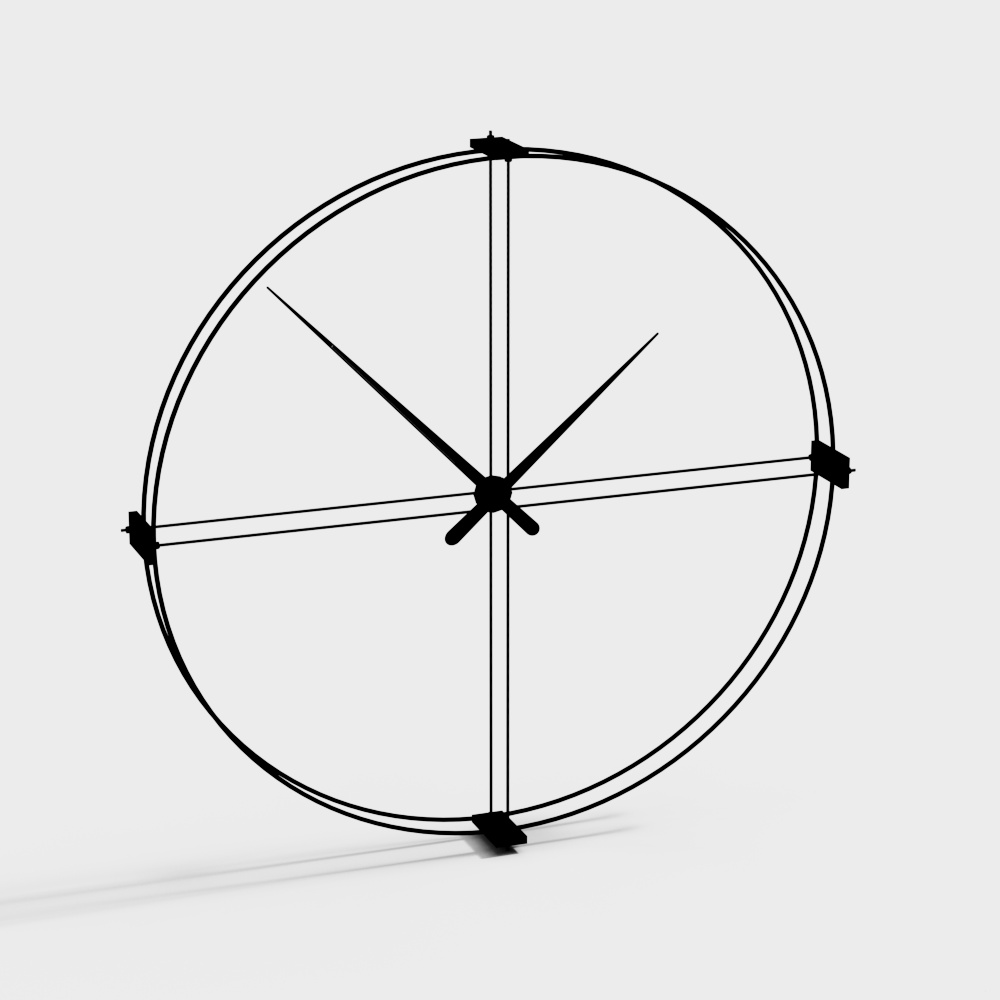 Light luxury metal clock