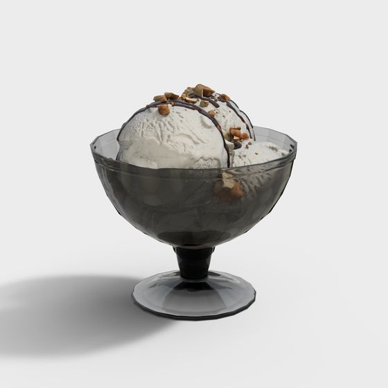 Delicious Low Poly Ice Cream 3D model