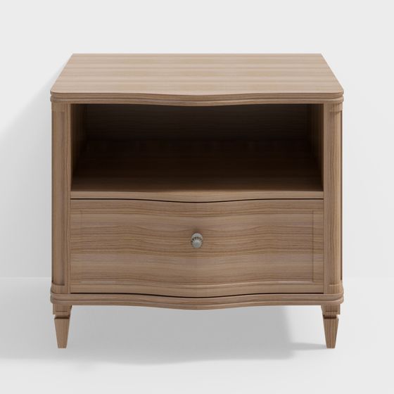 Elegant Low-Poly Nightstand 3D model
