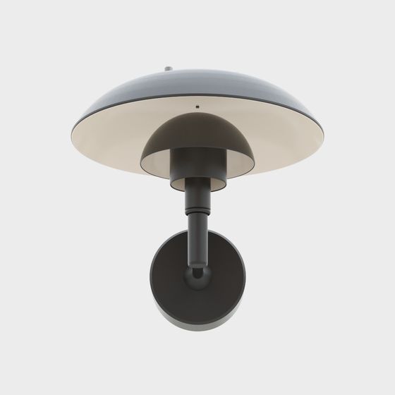 Stylish Mushroom Wall Lamp 3D model for Creative Spaces