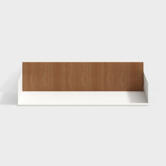 Modern Minimalist Floating Wooden Shelf 3D model