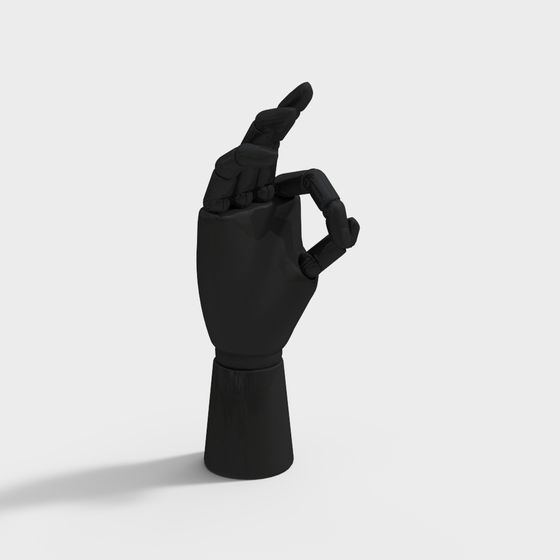 Unique Low-Poly Hand Sculpture 3D model