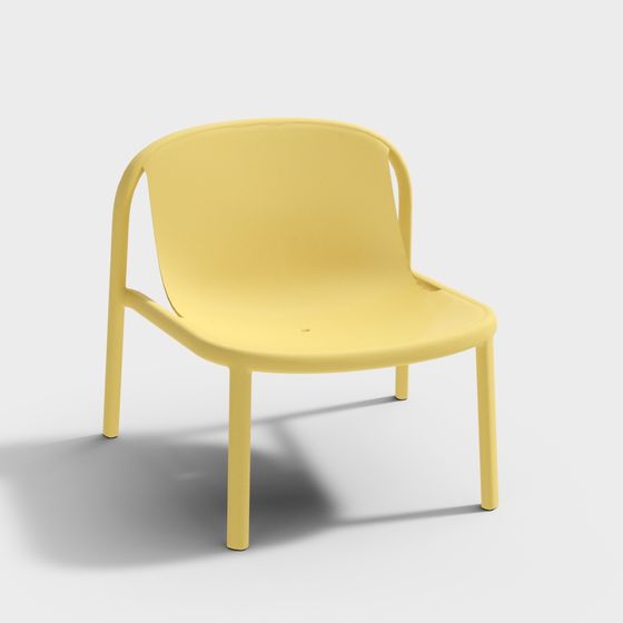 Yellow Leisure Chair 3D model for Modern Interiors