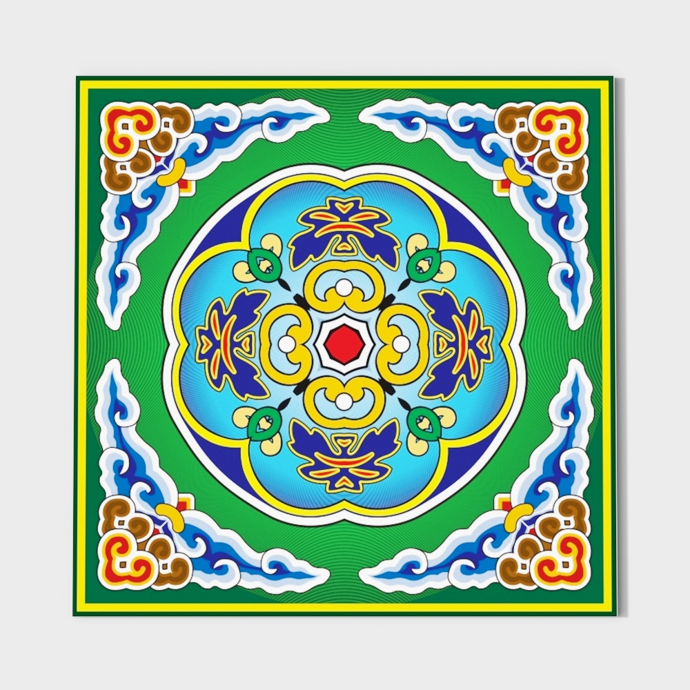 Chinese-style Tibetan embroidery rug